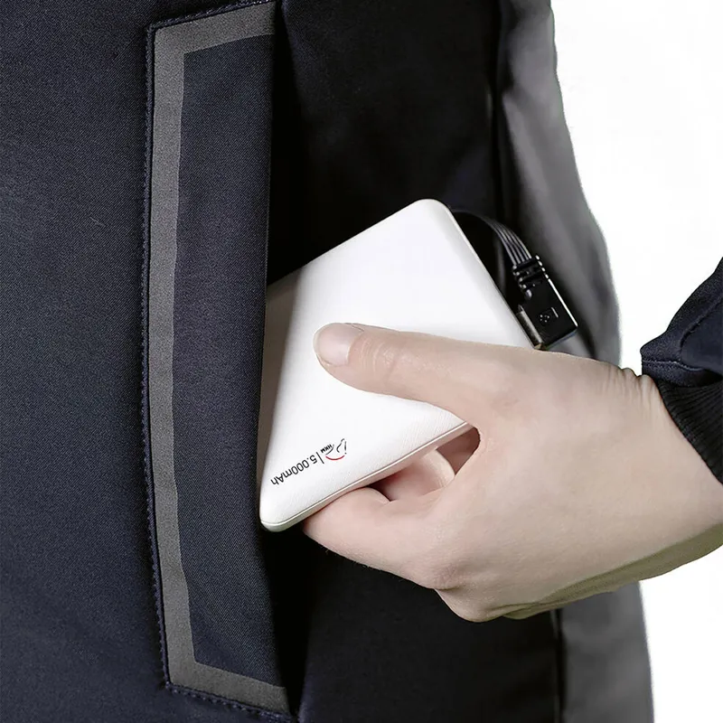 HKM Elegance Womens Long Heated Jacket - Black-2