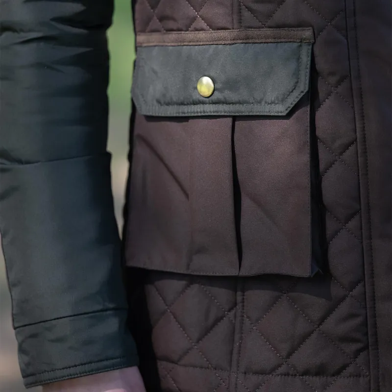 Toggi Holmes Ladies Quilted Jacket - Chocolate/Dark Green-10