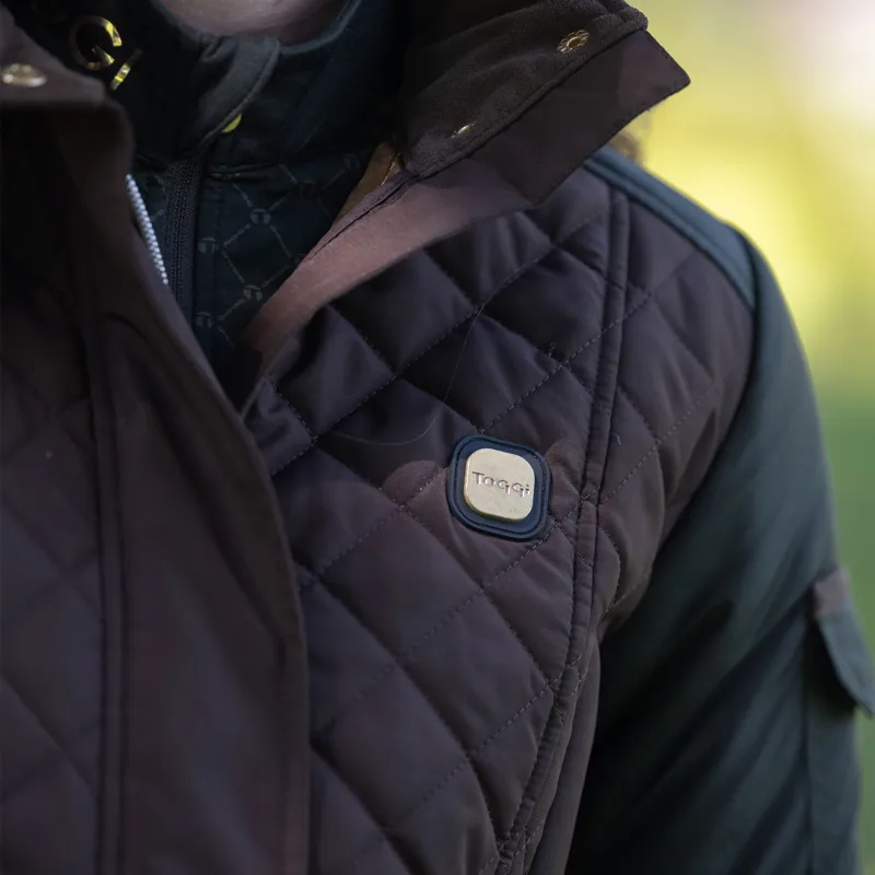 Toggi Holmes Ladies Quilted Jacket - Chocolate/Dark Green-9