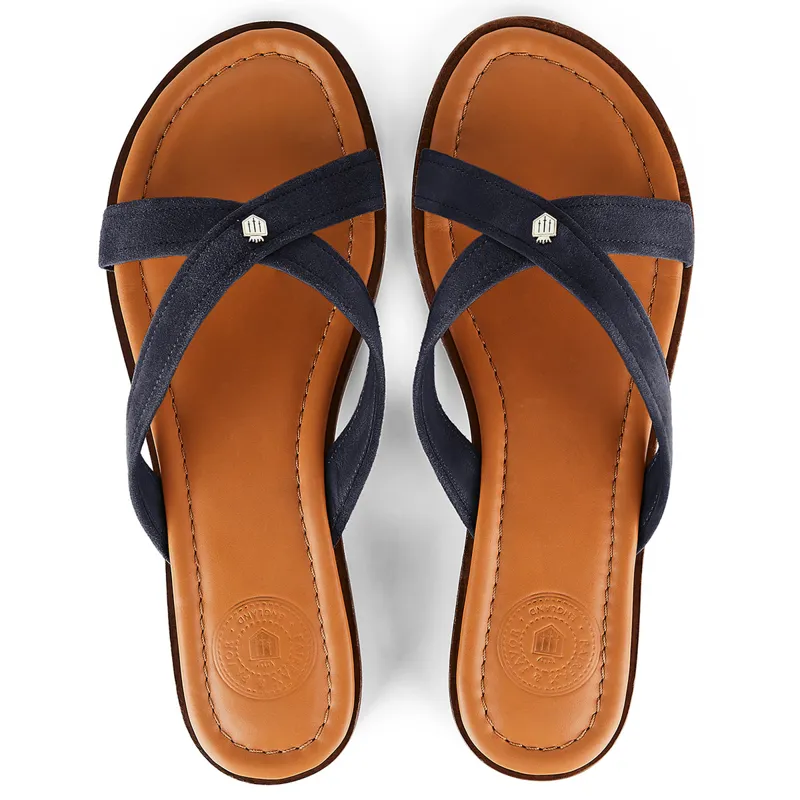 Fairfax and Favor Holkham Ladies Sandals - Navy-1