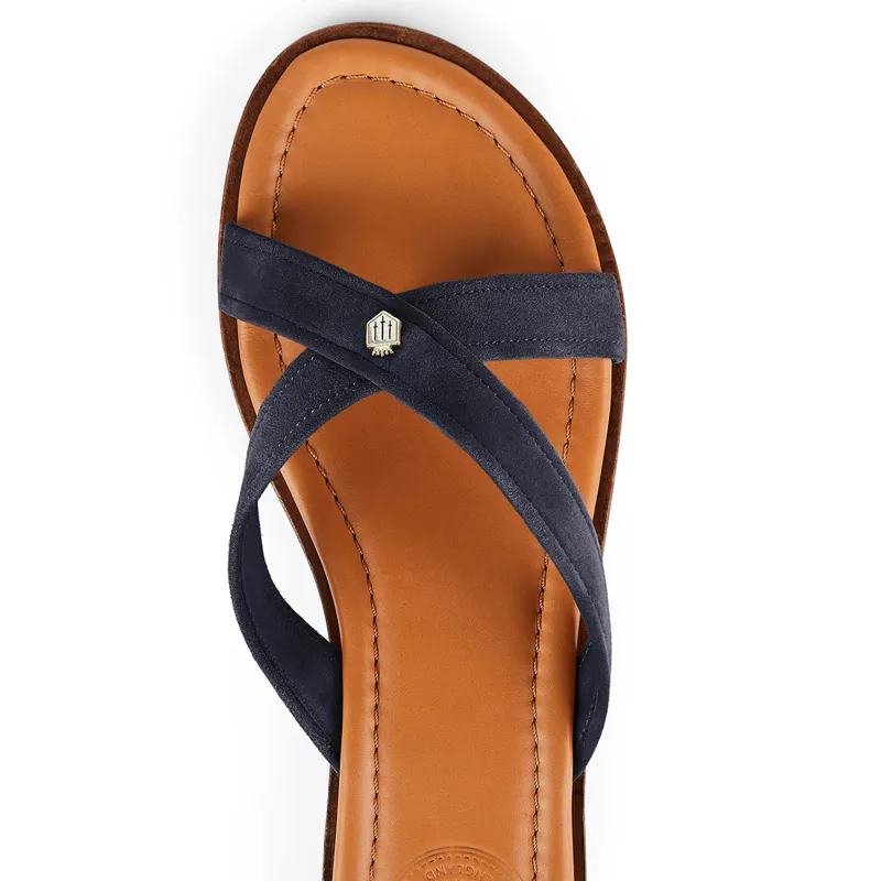 Fairfax and Favor Holkham Ladies Sandals - Navy-3
