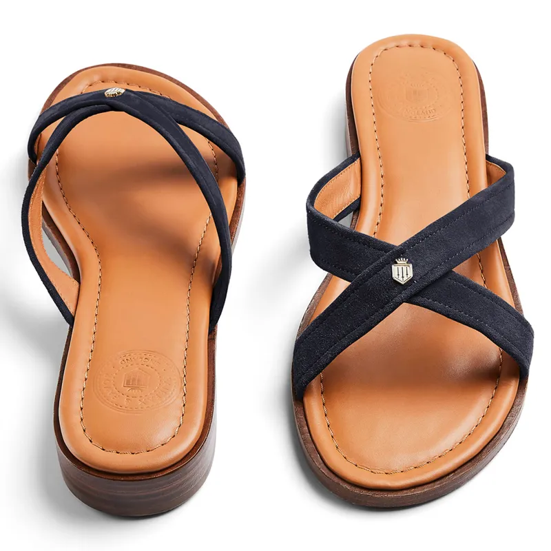 Fairfax and Favor Holkham Ladies Sandals - Navy-2