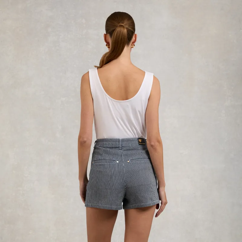 Holland Cooper Amoria Ladies Tailored Shorts - Ticking Stripe-2