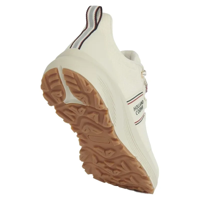 Holland Cooper Burghley Womens Waterproof Trainers - Ecru-2