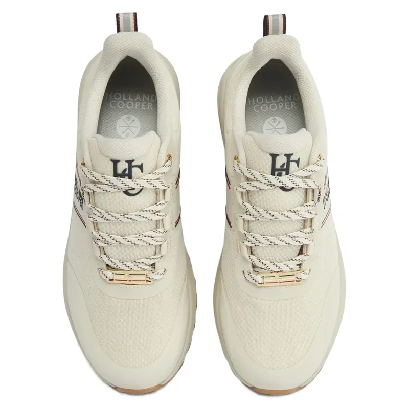 Holland Cooper Burghley Womens Waterproof Trainers - Ecru-3