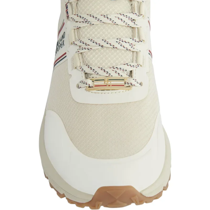 Holland Cooper Burghley Womens Waterproof Trainers - Ecru-4