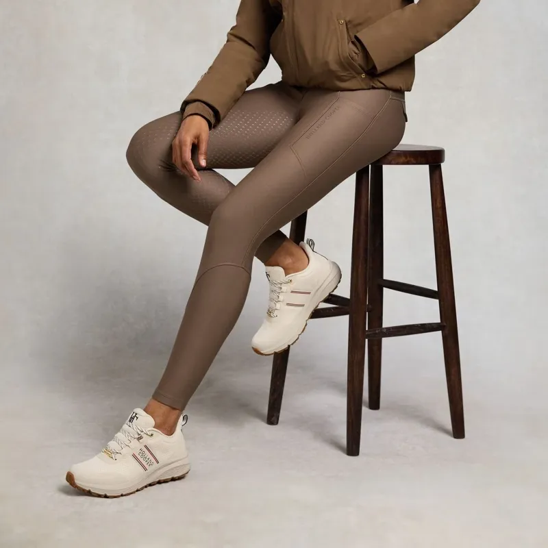 Holland Cooper Burghley Womens Waterproof Trainers - Ecru-6