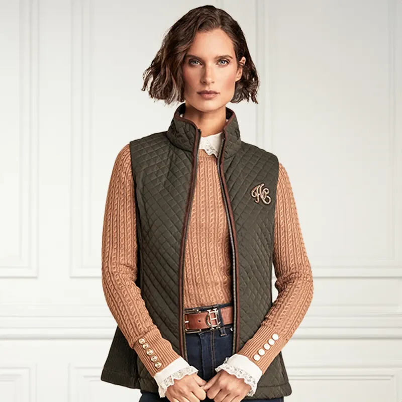 Holland Cooper Cambridge Ladies Gilet - Dark Olive-6