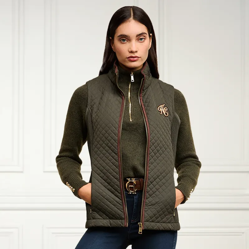 Holland Cooper Cambridge Ladies Gilet - Dark Olive-8