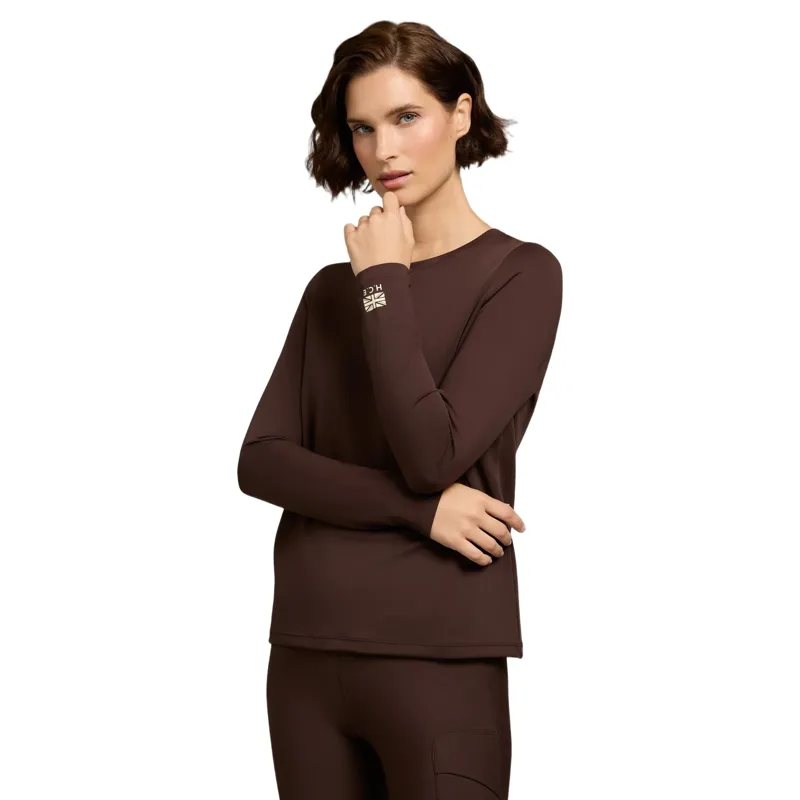 Holland Cooper Chiltern Crew Neck Womens Top - Walnut-1