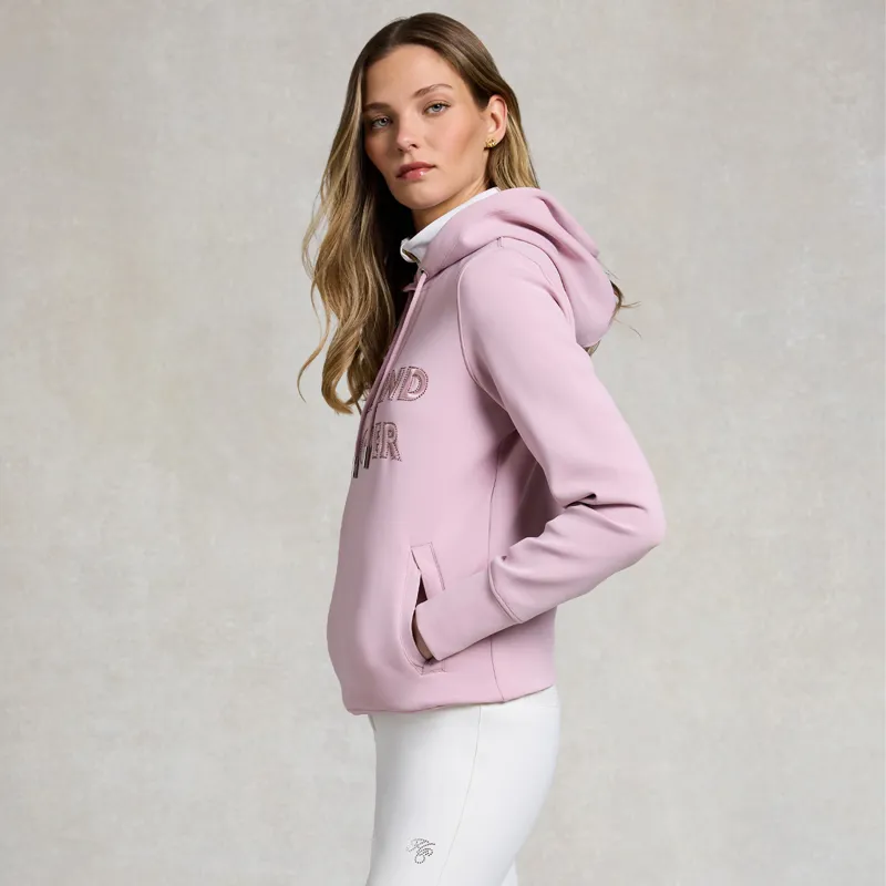 Holland Cooper Crystal Womens Hoodie - Dawn Pink-3