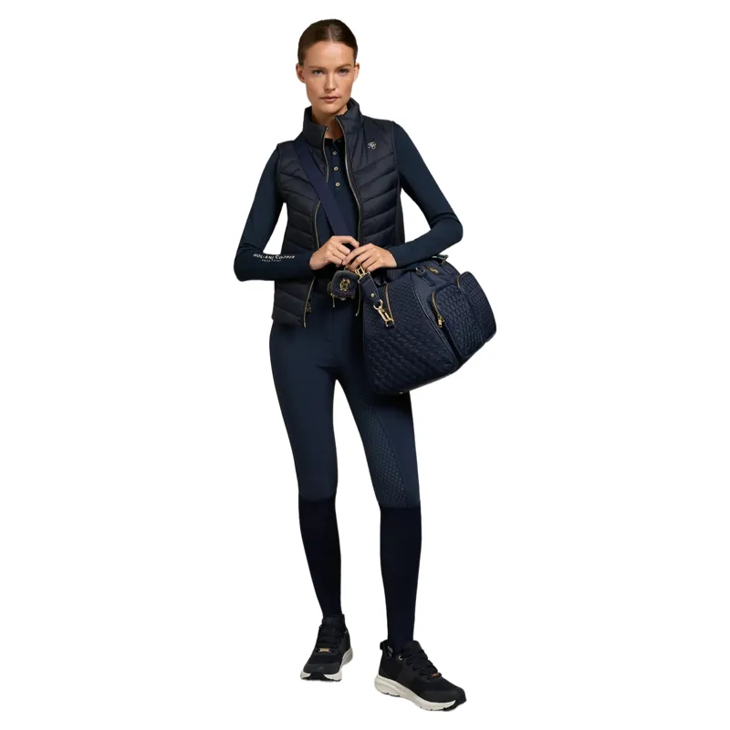 Holland Cooper Chiltern Long Sleeve Womens Polo Shirt - Ink Navy-3