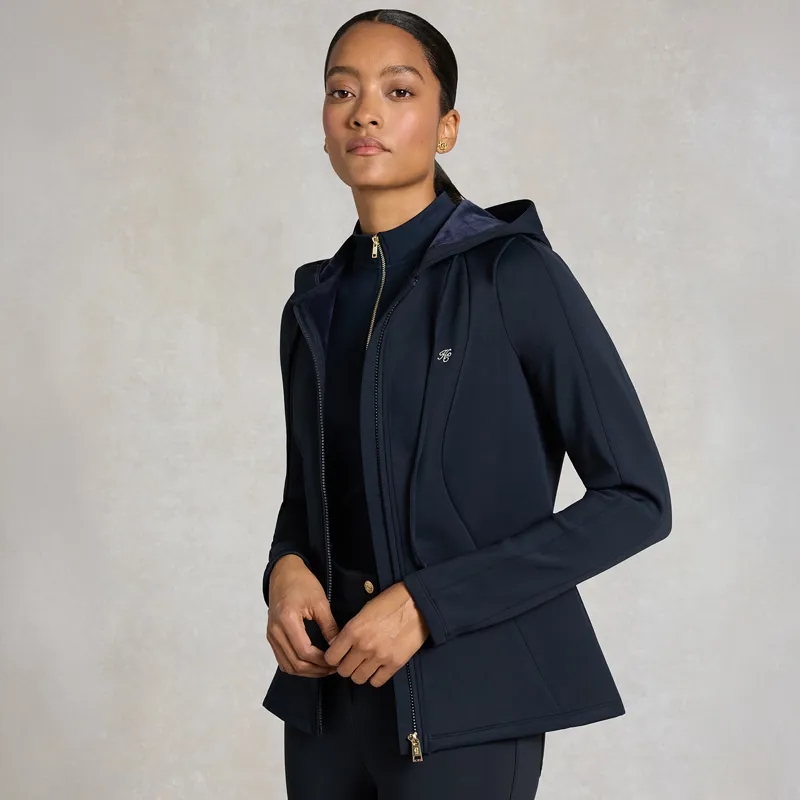 Holland Cooper Chiltern Womens Zip Training Top - Ink Navy-2