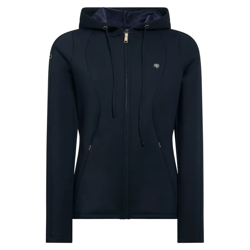 Holland Cooper Chiltern Womens Zip Training Top - Ink Navy-3