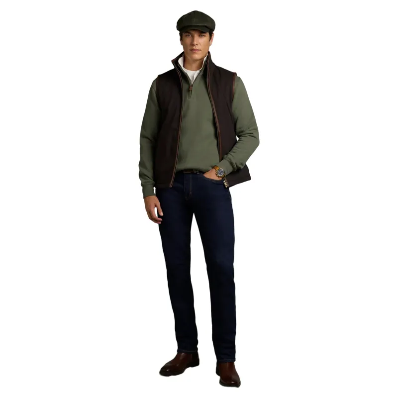 Holland Cooper Classic Mens Quarter Zip Sweat - Khaki-4