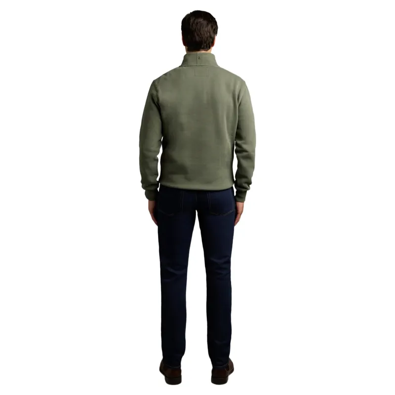 Holland Cooper Classic Mens Quarter Zip Sweat - Khaki-5