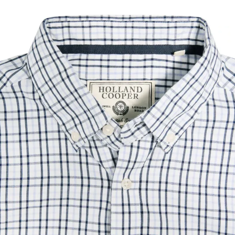 Holland Cooper Classic Men's Button Shirt - Cheltenham Check Blue-2