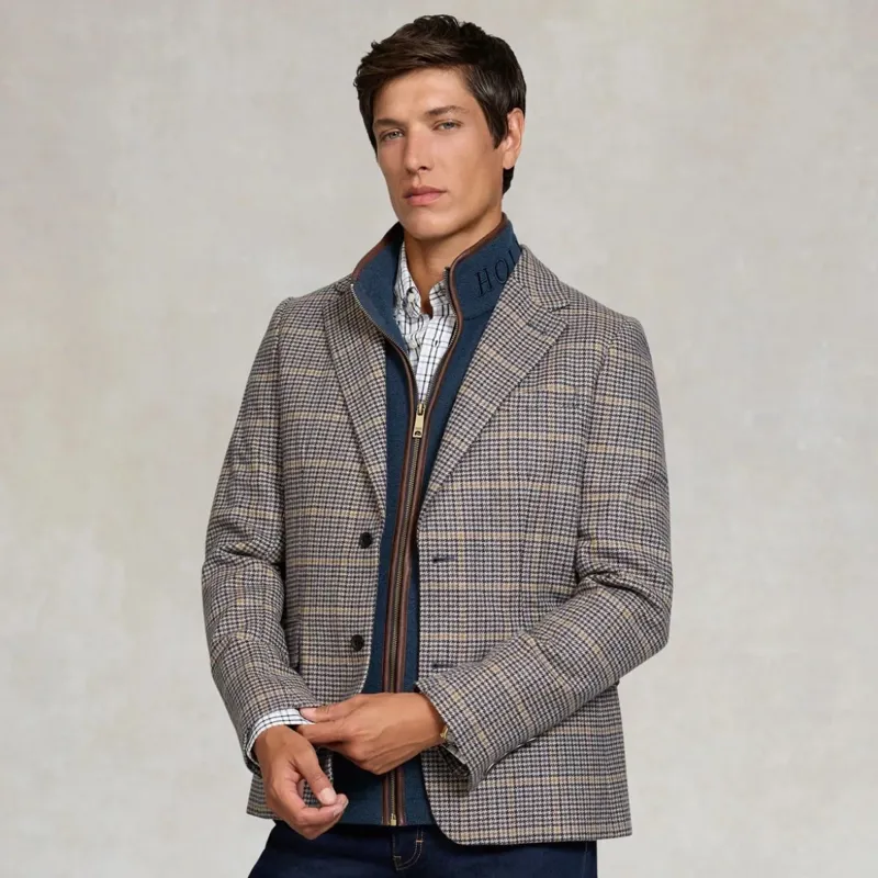 Holland Cooper Classic Men's Button Shirt - Cheltenham Check Blue-6