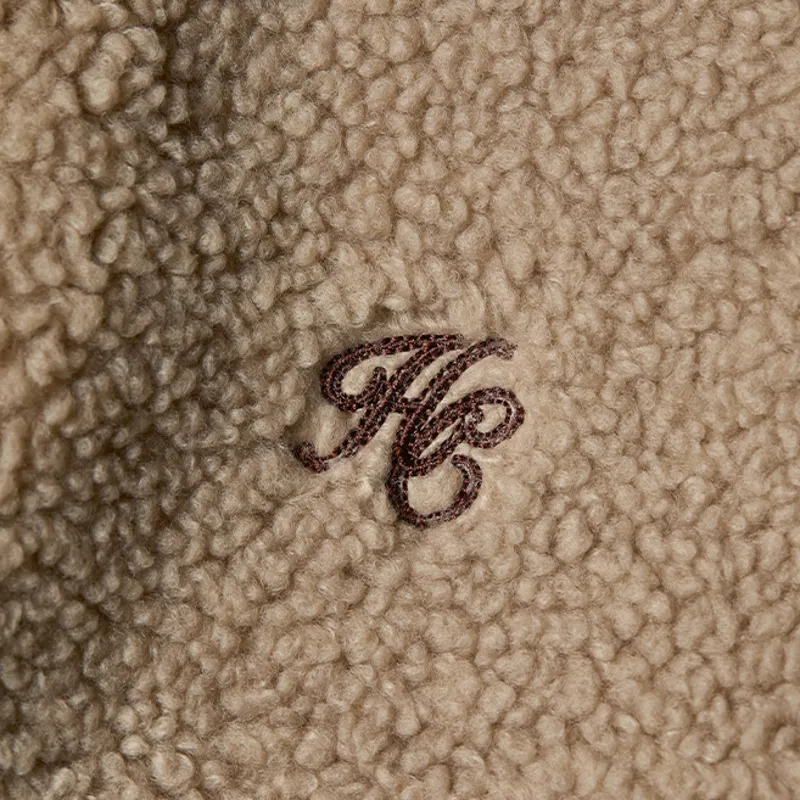 Holland Cooper Country Fleece Half Zip Ladies Jumper - Natural Borg-6