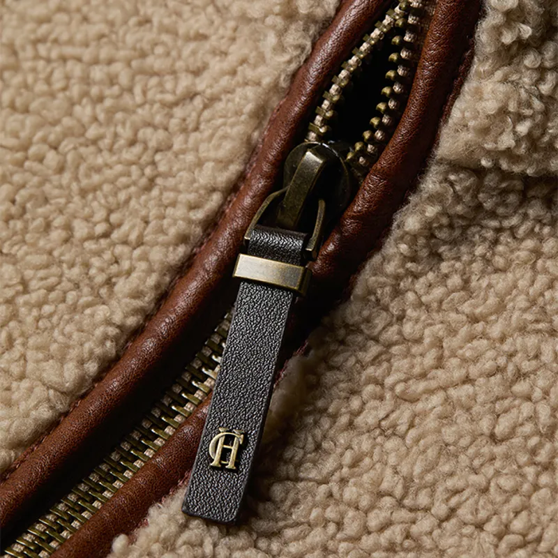 Holland Cooper Country Fleece Half Zip Ladies Jumper - Natural Borg-8