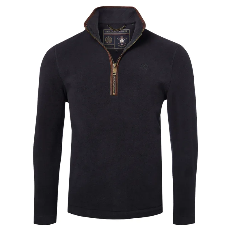 Holland Cooper Country Fleece Men's Quarter Zip Jumper - Ink Navy-3