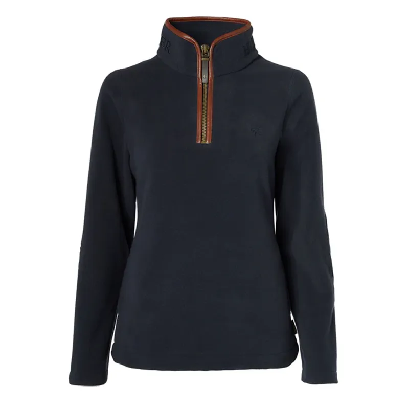 Holland Cooper Country Fleece Half Zip Ladies Jumper - Ink Navy-2