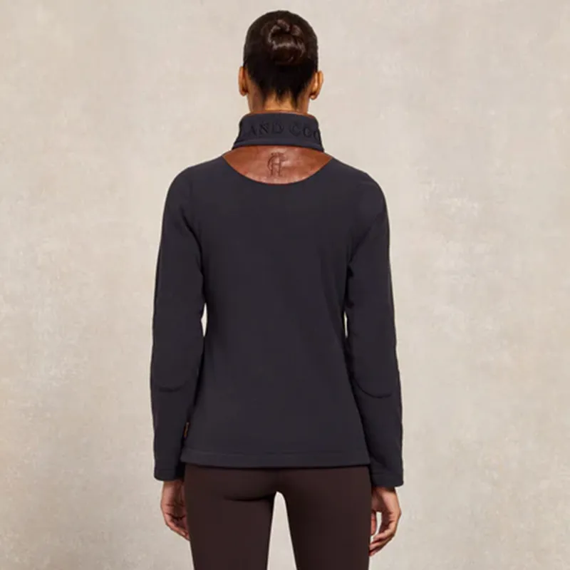 Holland Cooper Country Fleece Half Zip Ladies Jumper - Ink Navy-3