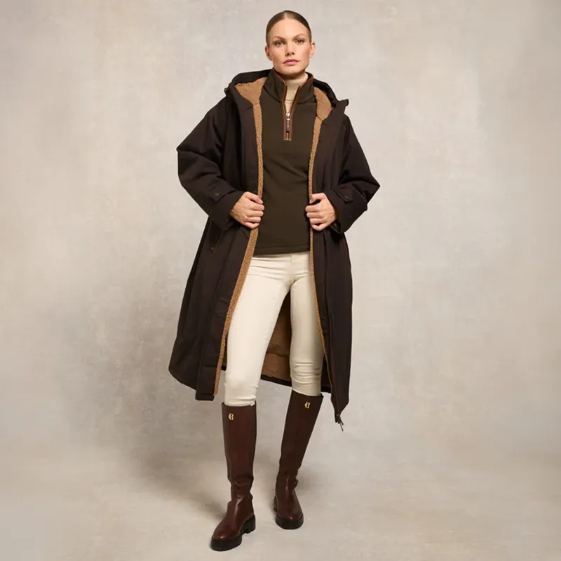 Holland Cooper Country Fleece Half Zip Ladies Jumper - Khaki-4