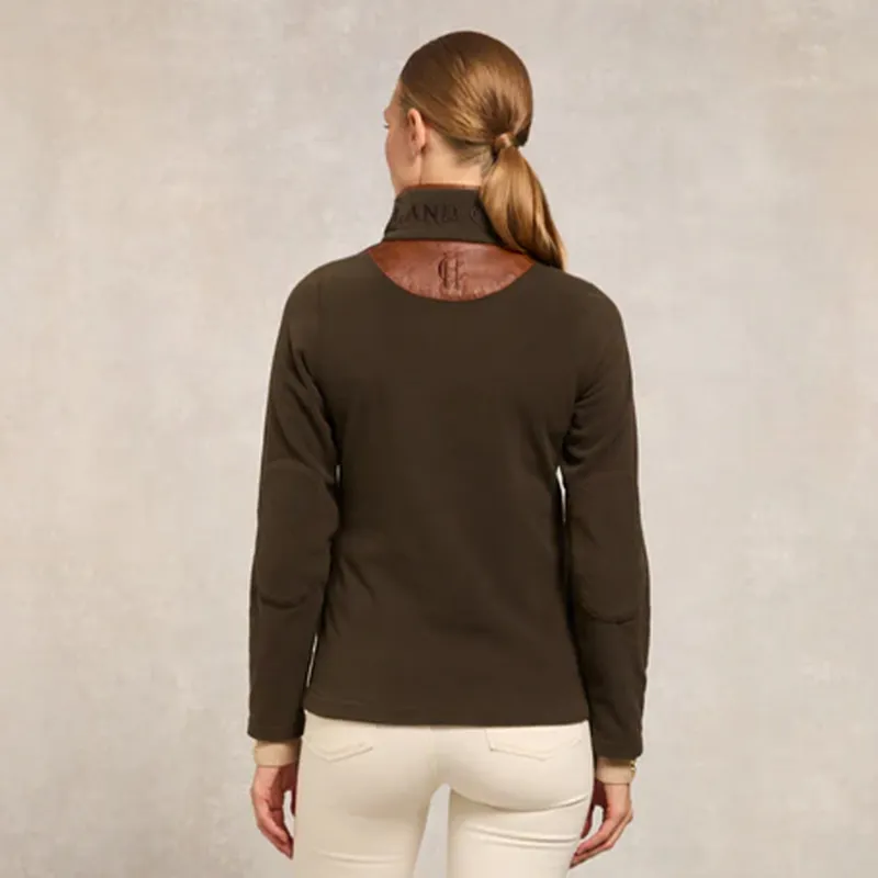 Holland Cooper Country Fleece Half Zip Ladies Jumper - Khaki-1