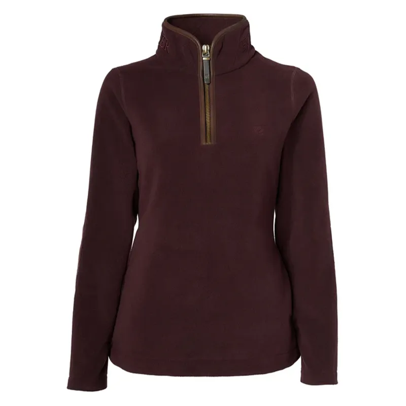 Holland Cooper Country Fleece Half Zip Ladies Jumper - Mulberry-3