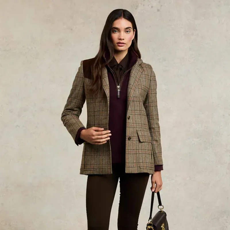 Holland Cooper Country Fleece Half Zip Ladies Jumper - Mulberry-2