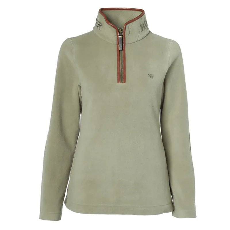 Holland Cooper Country Fleece Half Zip Ladies Jumper - Sage-1