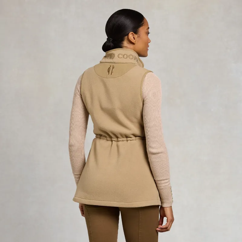Holland Cooper Country Longline Fleece Womens Gilet - Sand-2