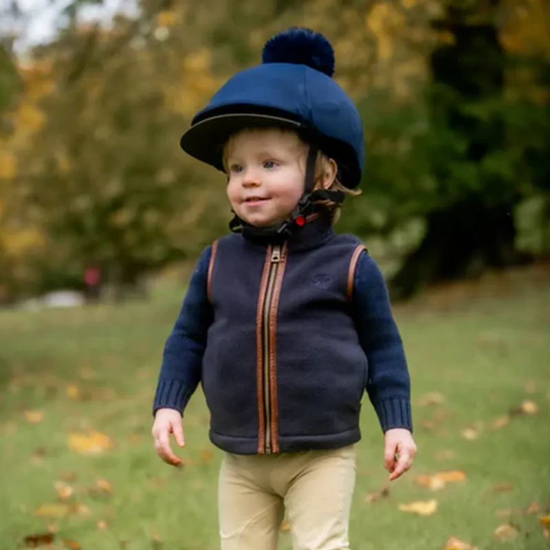 Holland Cooper Little Country Fleece Junior Gilet - Ink Navy-5