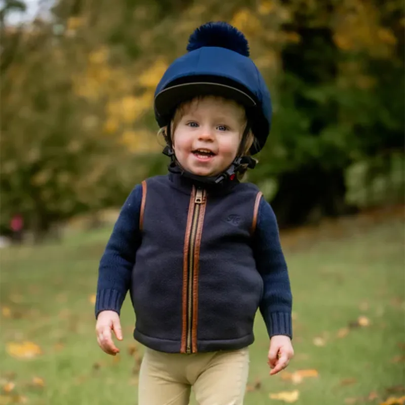Holland Cooper Little Country Fleece Junior Gilet - Ink Navy-1