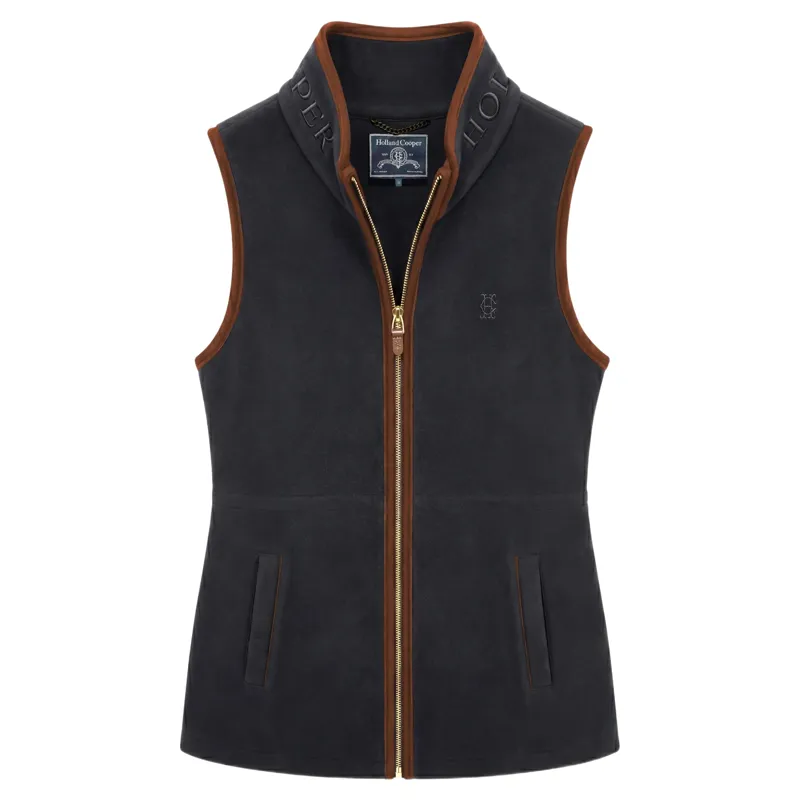 Holland Cooper Country Longline Fleece Womens Gilet - Ink Navy-1