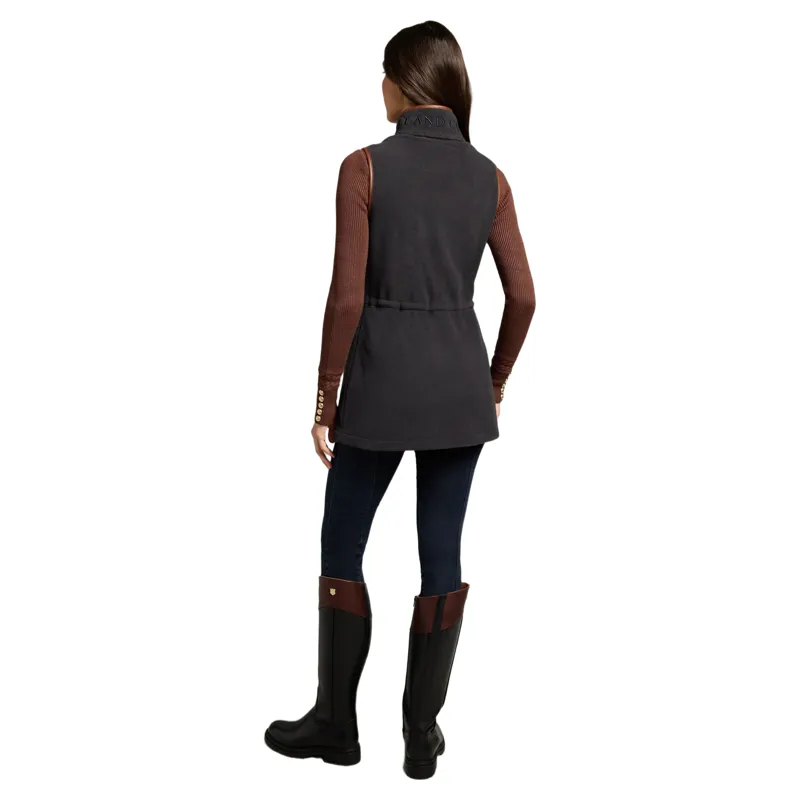 Holland Cooper Country Longline Fleece Womens Gilet - Ink Navy-2