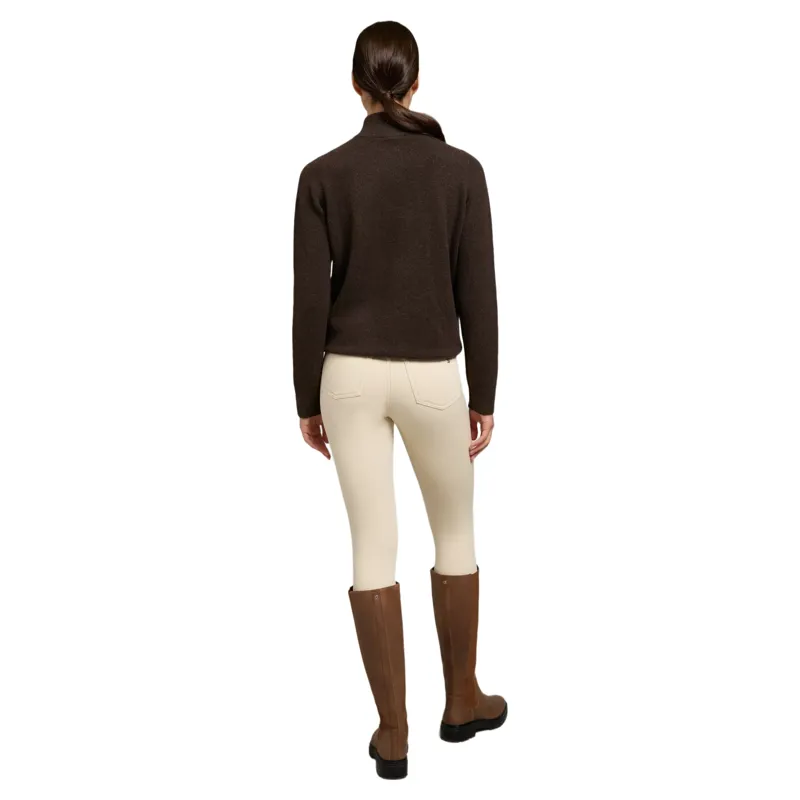 Holland Cooper Country Womens Quarter Zip Knit - Chocolate-4