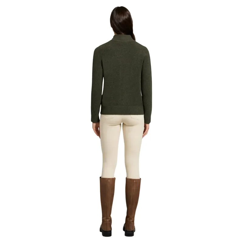 Holland Cooper Country Womens Quarter Zip Knit - Forest Marl-4