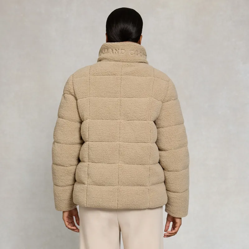 Holland Cooper Crawford Womens Padded Jacket - Natural Borg-2