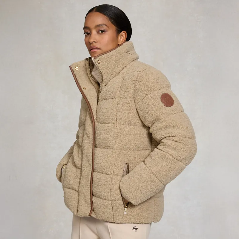 Holland Cooper Crawford Womens Padded Jacket - Natural Borg-3