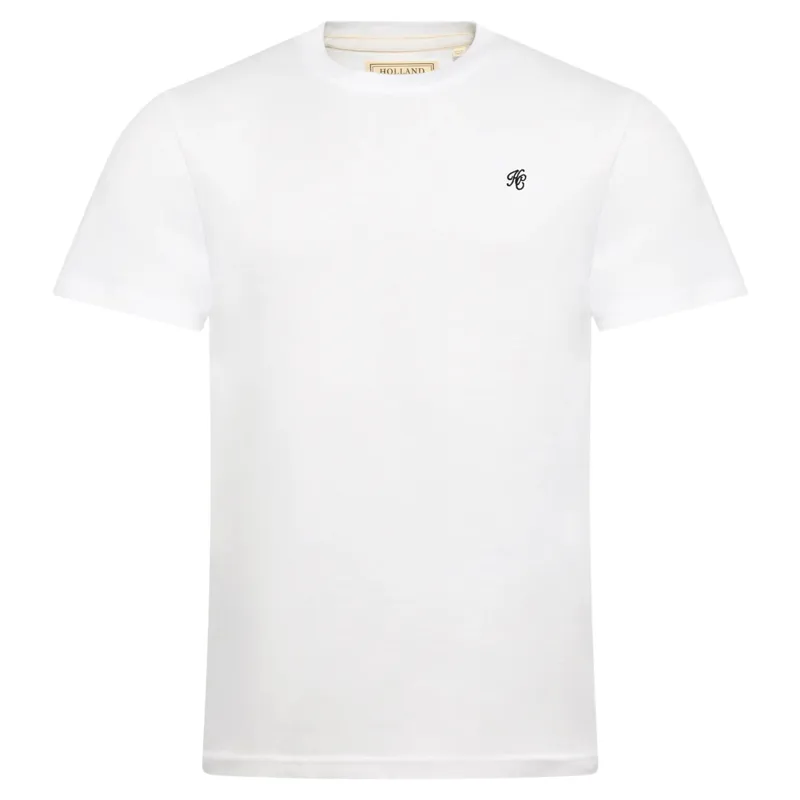 Holland Cooper Crew Neck Mens T-Shirt - White-3
