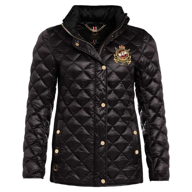 Holland Cooper Diamond Quilt Classic Womens Jacket - Black-1