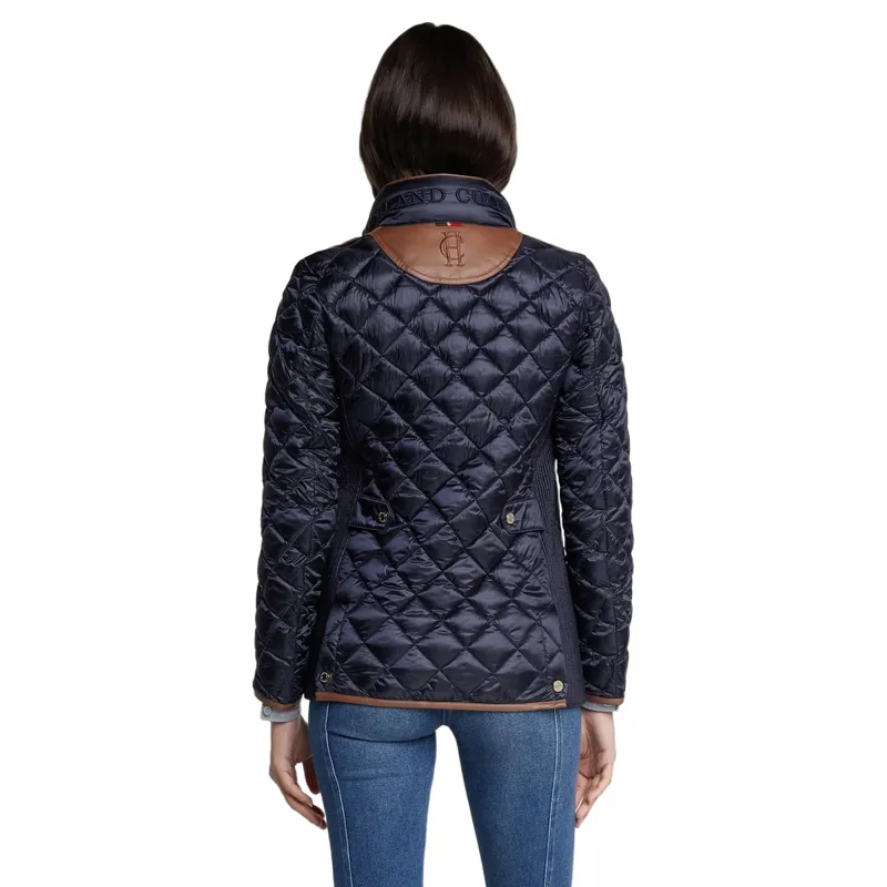 Holland Cooper Diamond Quilt Classic Womens Jacket - Ink Navy-2