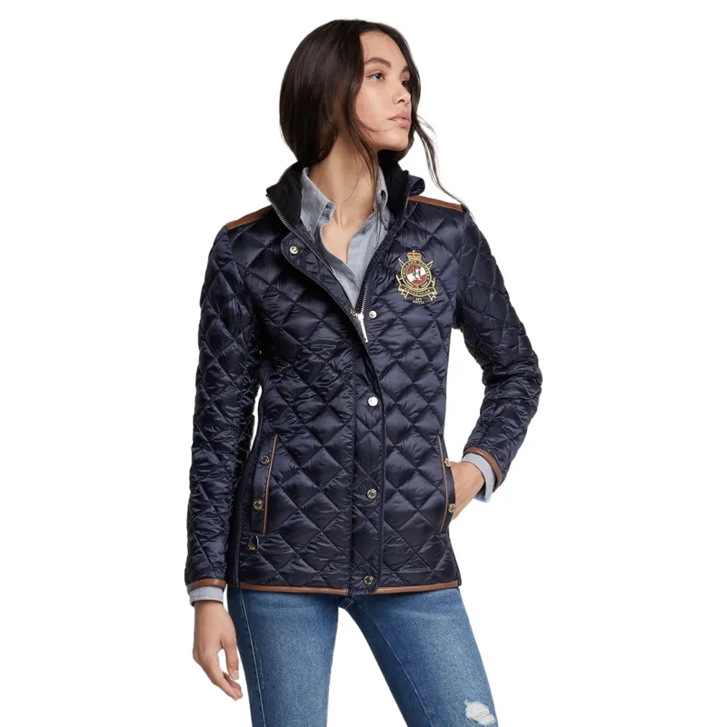 Holland Cooper Diamond Quilt Classic Womens Jacket - Ink Navy-1