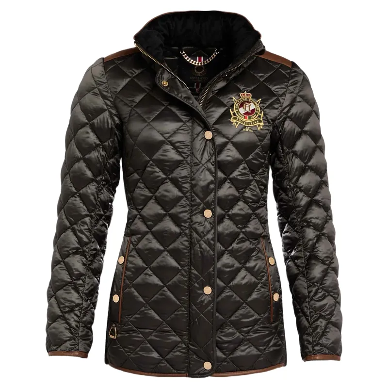 Holland Cooper Diamond Quilt Classic Womens Jacket - Khaki-5