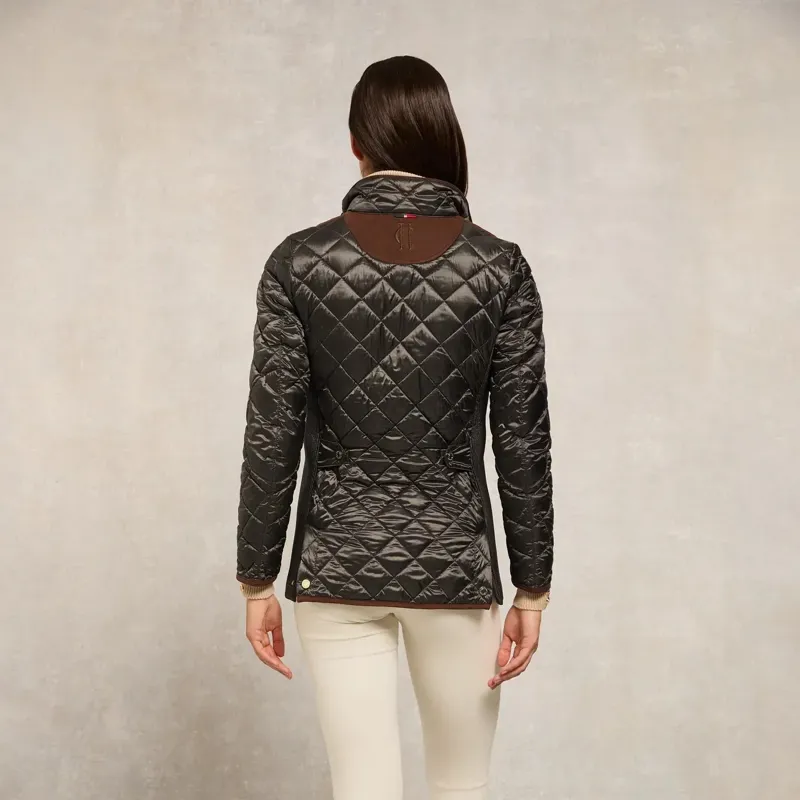 Holland Cooper Diamond Quilt Classic Womens Jacket - Khaki-2