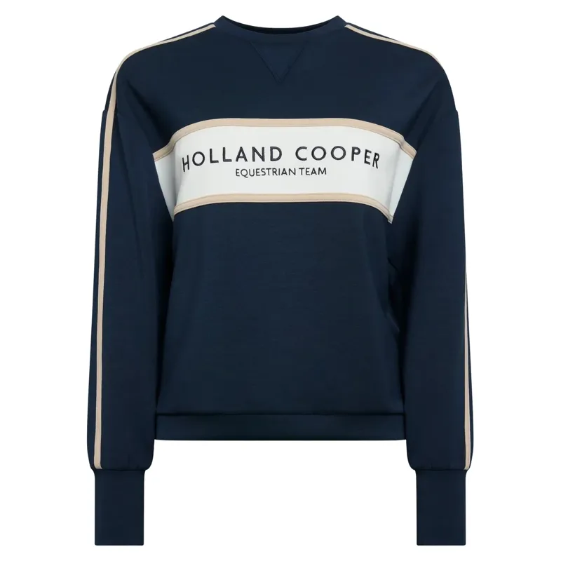 Holland Cooper Equestrian Womens Crew Sweatshirt - Ink Navy-4