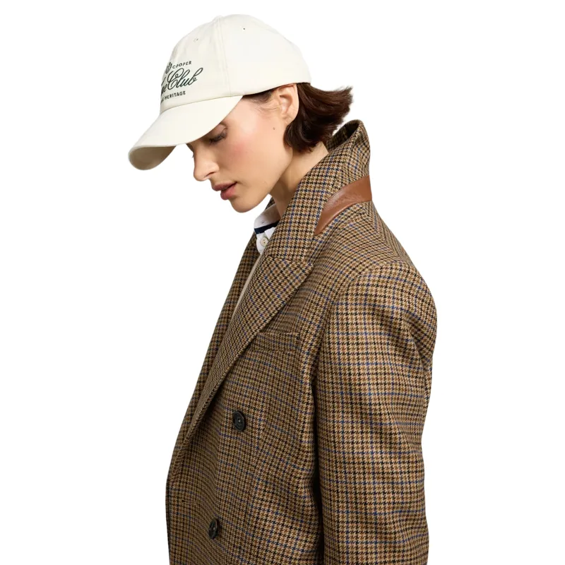 Holland Cooper Equine Club Cap - Racing Green Ecru-3