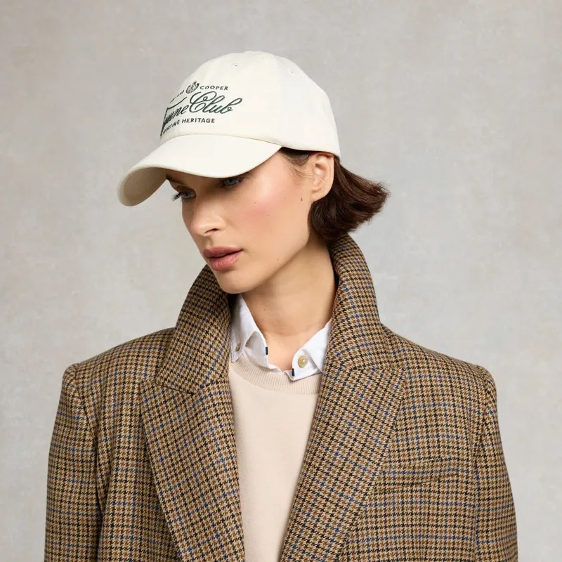 Holland Cooper Equine Club Cap - Racing Green Ecru-6